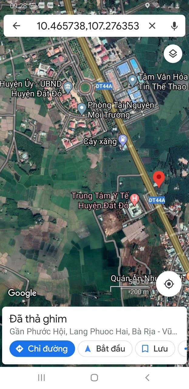 Bán đất 3.000m2 mặt tiền Tỉnh lộ 44A, xã Phước Hội, huyện Đất Đỏ.
