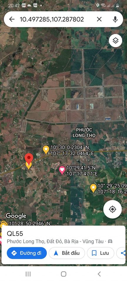 Bán đất hẻm xe hơi Quốc lộ 55, xã Phước Long Thọ, huyện Đất Đỏ.