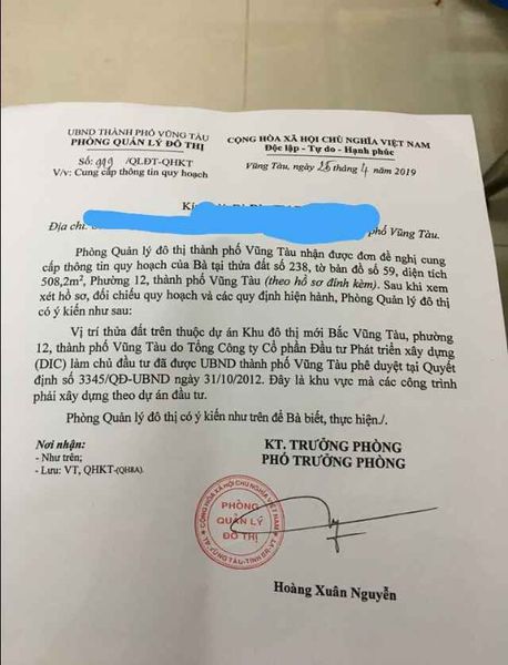 Bán đất mặt tiền hẻm Nguyễn Gia Thiều, phường 12, Tp. Vũng Tàu.