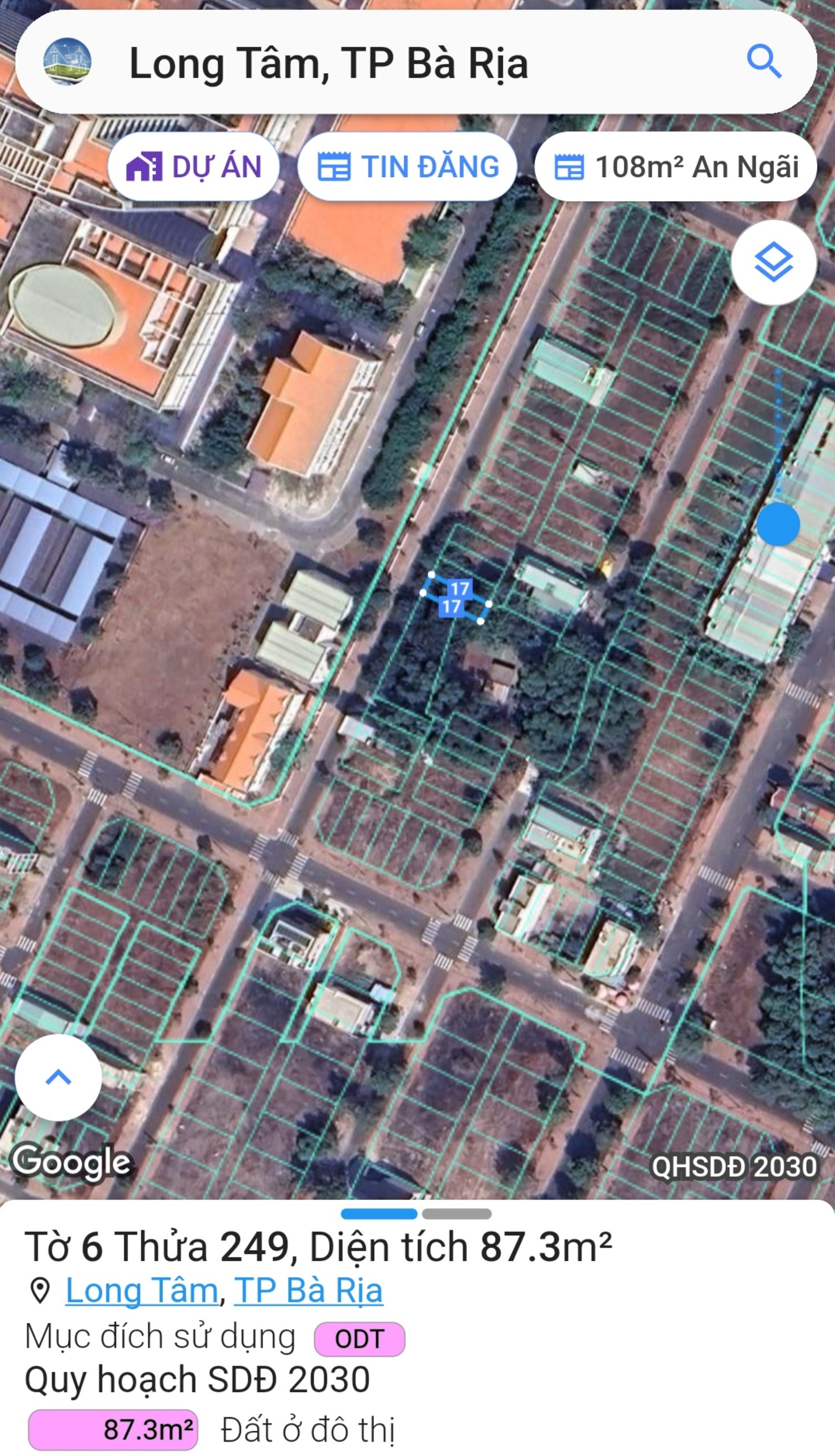 Bán đất đường Hồ Thành Biên, khu dân cư Barimex, phường Long Tâm, TP Bà Rịa.