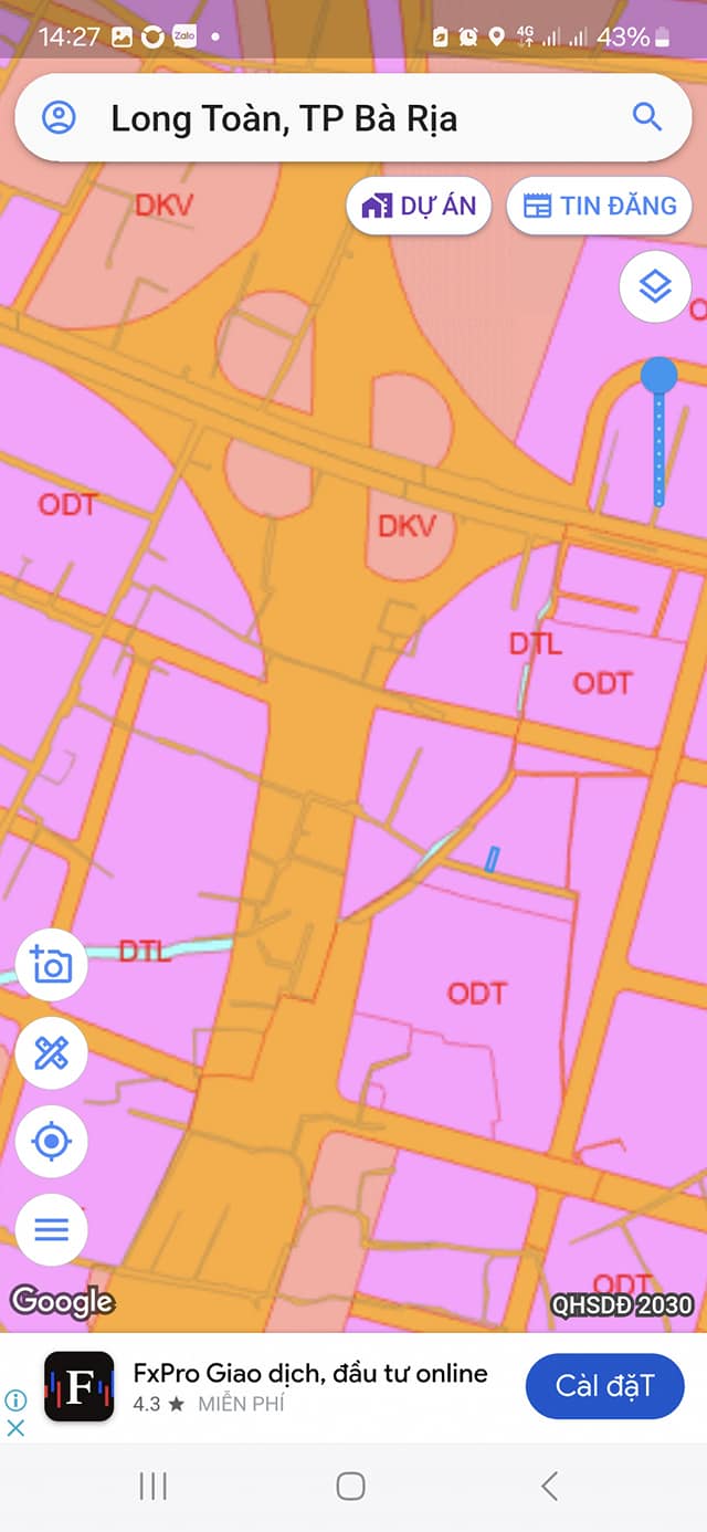 Bán đất gần chợ Long Toàn Tp Bà Rịa giá rẻ 1,2 tỷ