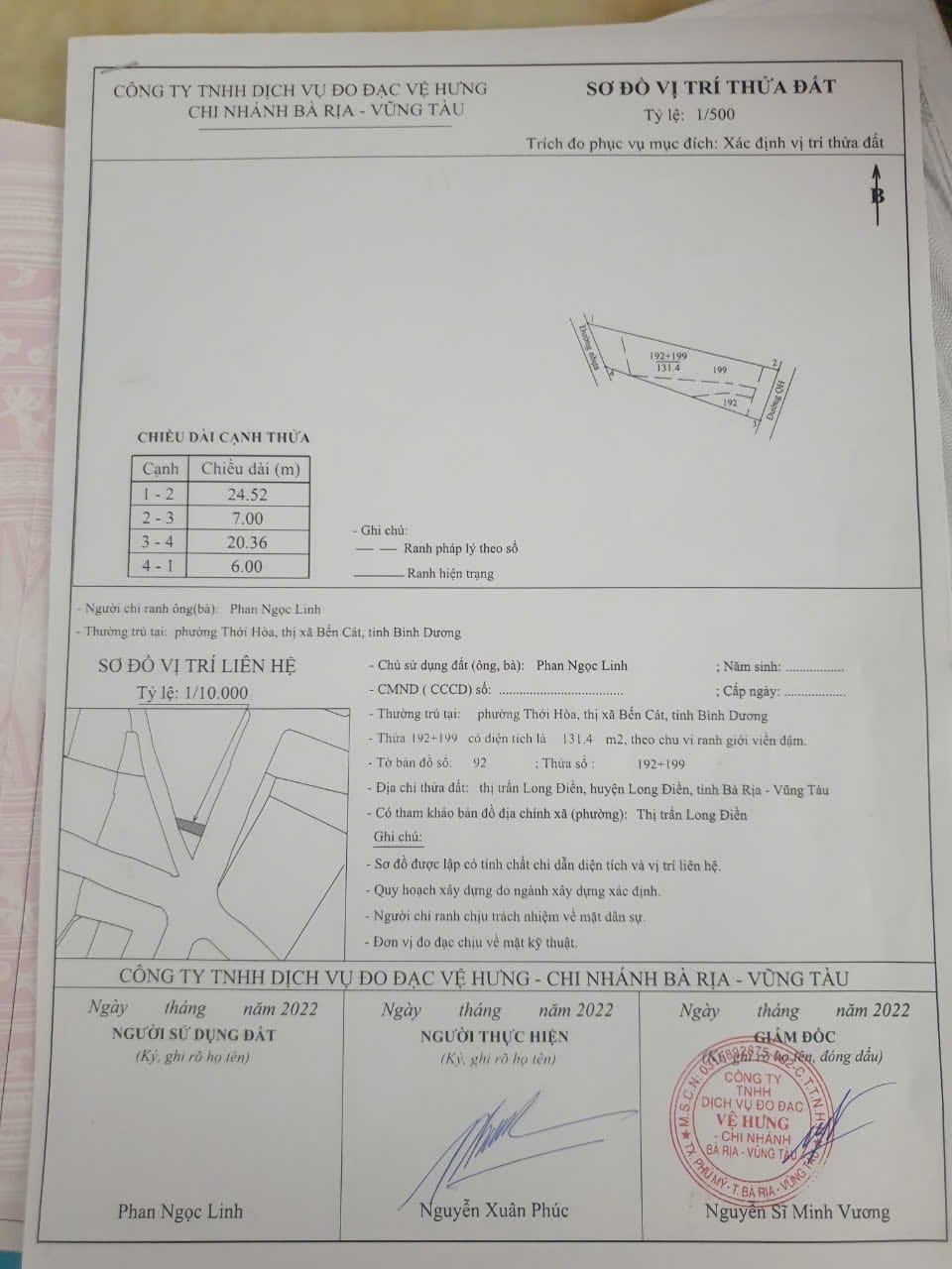 Bán lô đất 2 mặt tiền trung tâm thị trấn Long Điền giá rẻ 1,7 tỷ