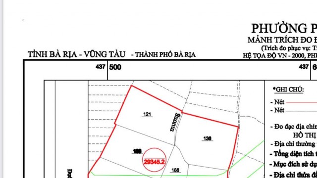 Cần bán lô đất 2.94 hecta đường 3 Tháng 2, phường Phước Hưng, TP. Bà Rịa