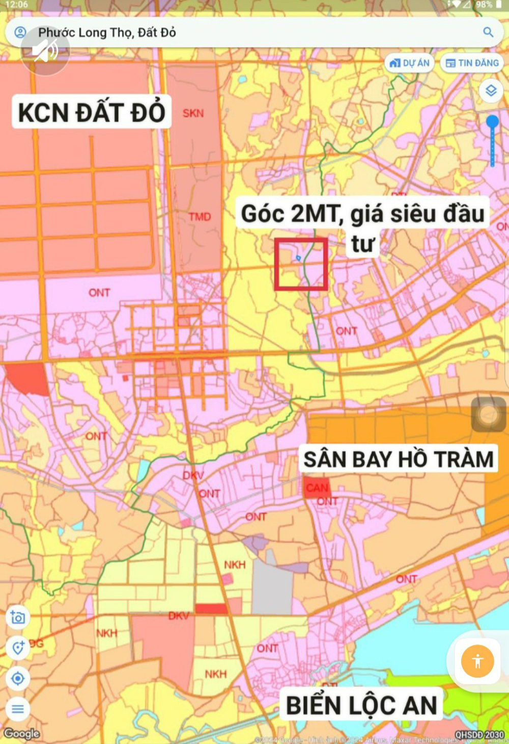 Giảm ngay 1 tỷ, lô góc 2 mặt tiền đường Tháp Nước, ngang 35m, gần KCN Đất Đỏ