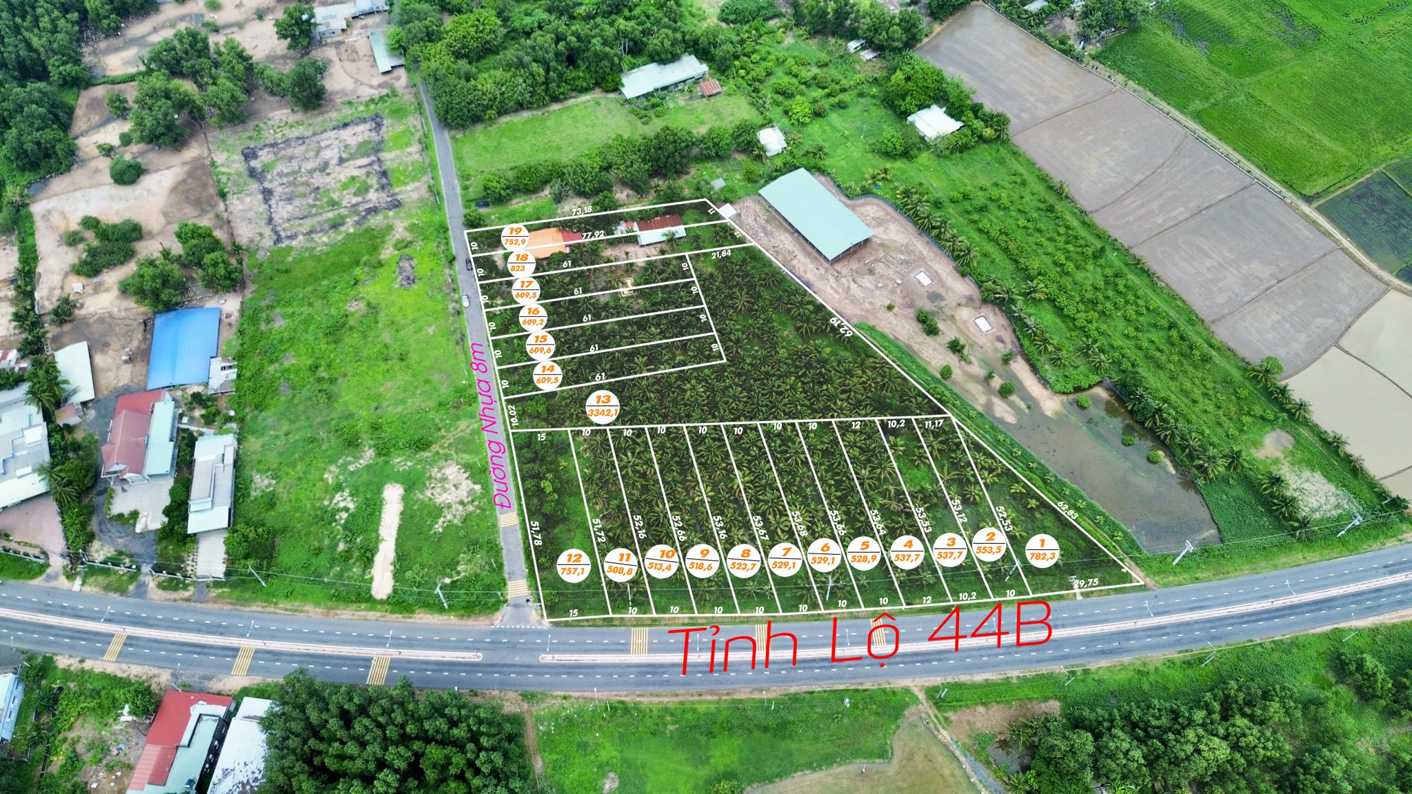 HÀNG F0 – MẶT TIỀN TỈNH LỘ 44B – TT PHƯỚC HẢI, HUYỆN LONG ĐẤT