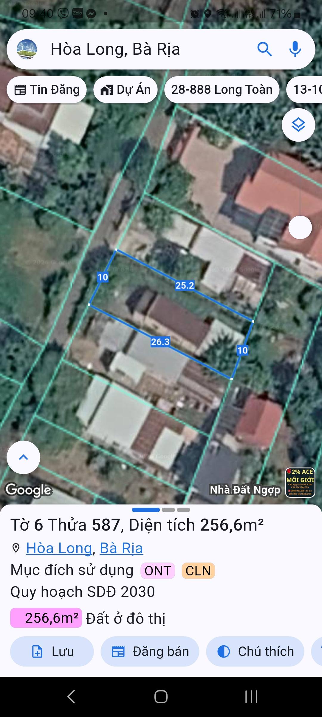 BÁN ĐẤT 10M X25M ĐƯỜNG SỐ 79 – HÒA LONG, TP.HCM