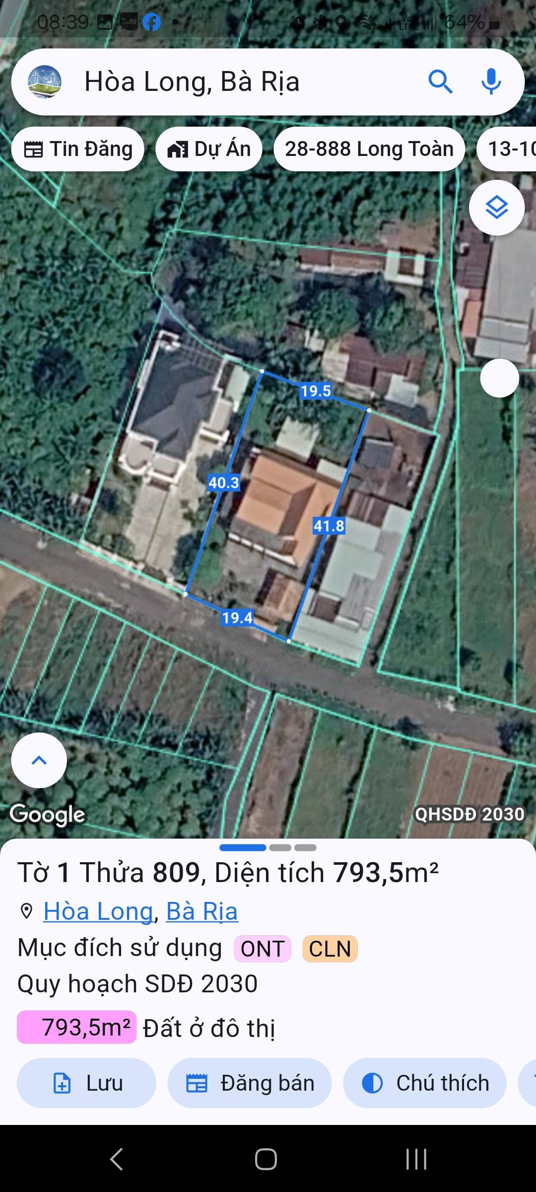 Cần bán nhà mái thái mặt tiền đường nhựa - Hòa Long (Phường Tam Long, TP.HCM)