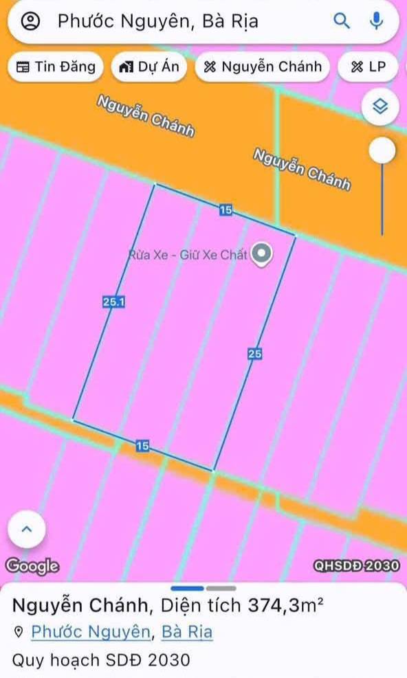 LÔ ĐẤT BIỆT THỰ MẶT TIỀN ĐƯỜNG NGUYỄN CHÁNH – TRUNG TÂM PHƯỜNG BÀ RỊA, TP.HCM
