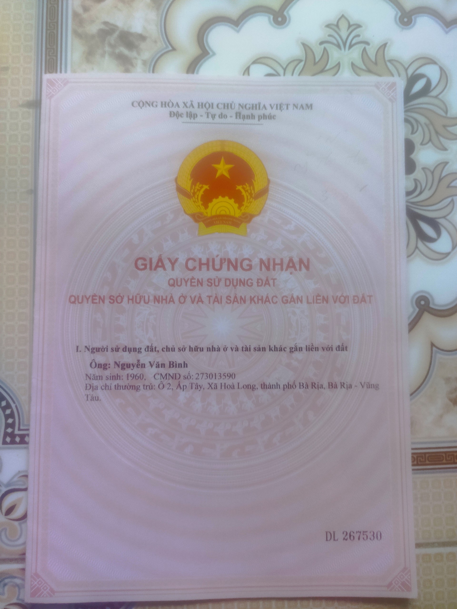 CHÍNH CHỦ CẦN BÁN NHÀ VƯỜN TẠI HÒA LONG, TP. BÀ RỊA – SỔ HỒNG RIÊNG