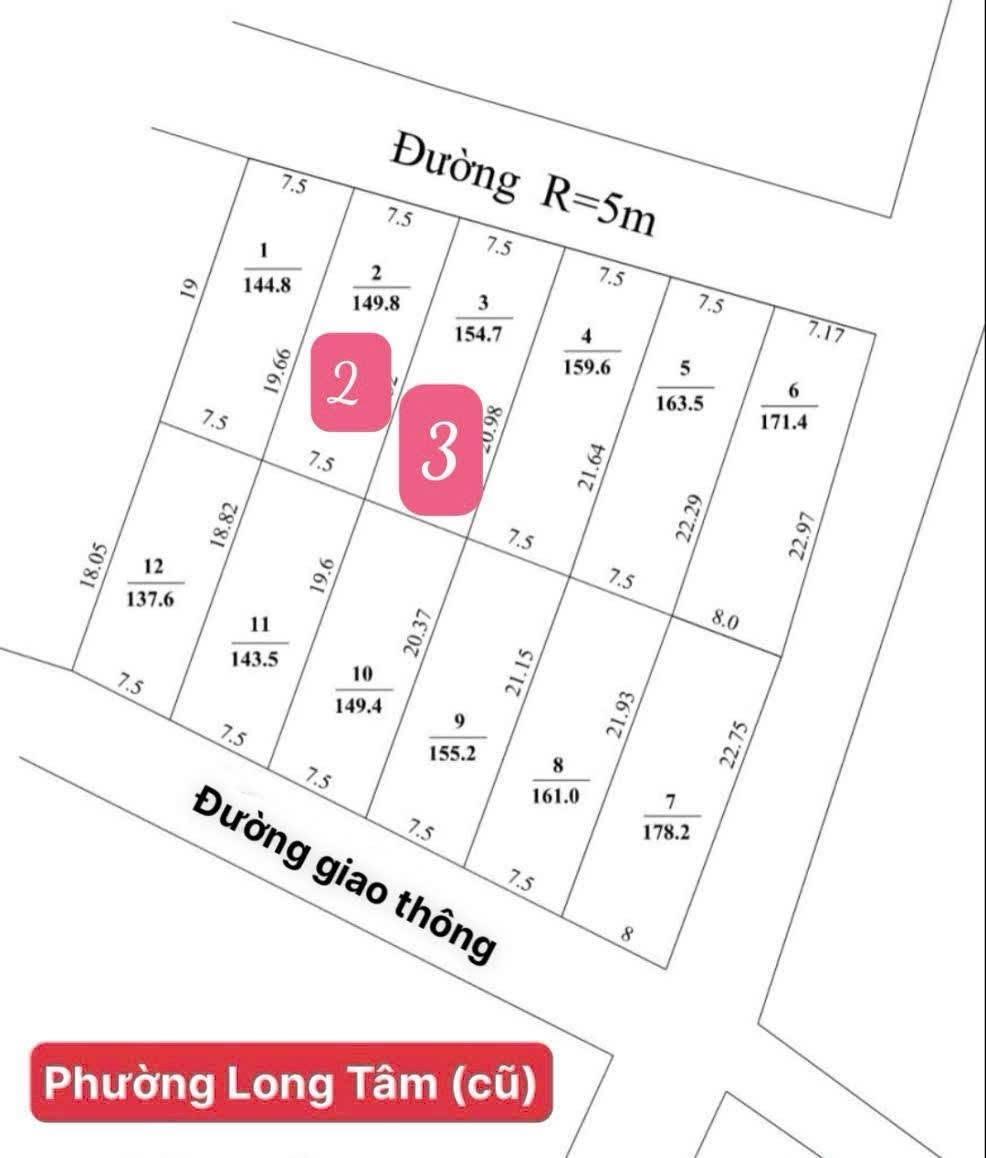 Cần bán lô đất 7.5m x 20m tại Phường Long Tâm Thành phố Bà Rịa