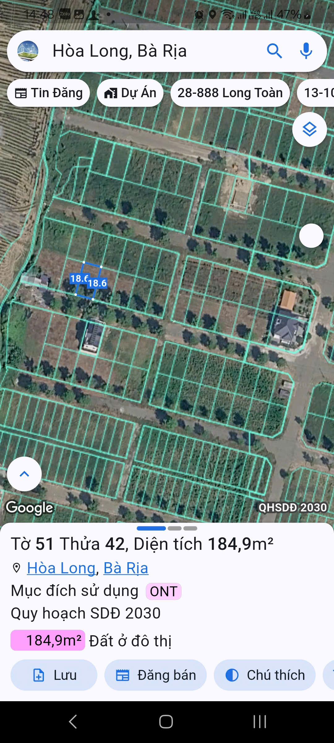 LÔ ĐẤT BIỆT THỰ KDC LAN ANH 2 – HÒA LONG