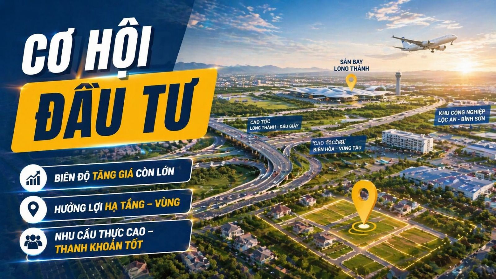 Cơ hội đầu tư đất gần sân bay long thành