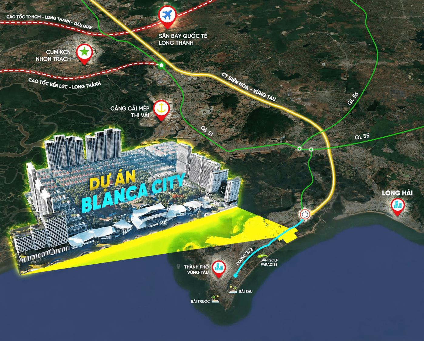 Vị trí Blanca City Vũng Tàu