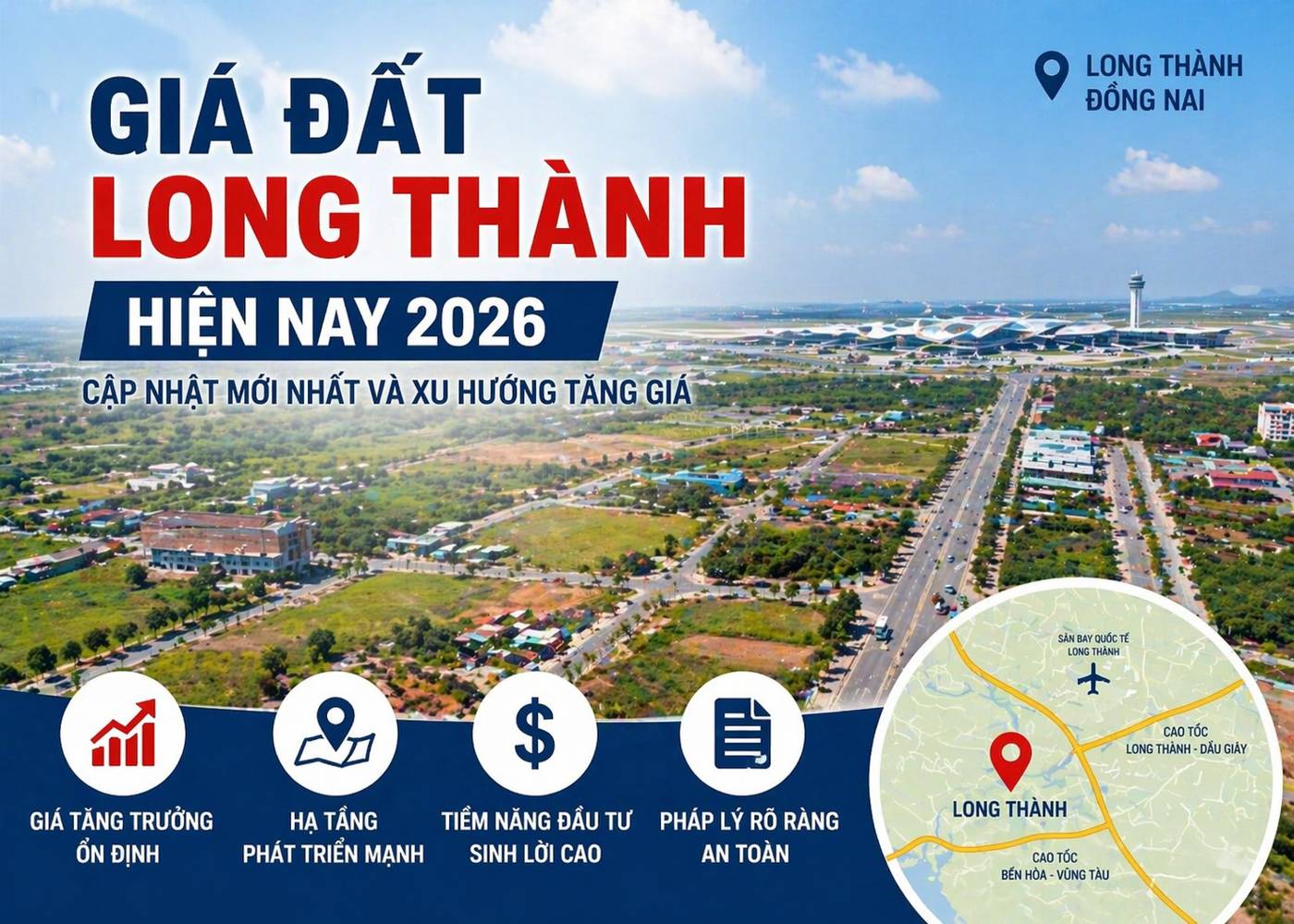 giá đất Long Thành hiện nay 2026 cập nhật mới nhất